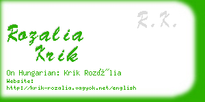 rozalia krik business card